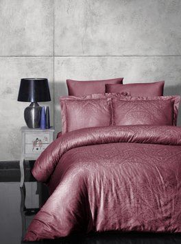 Євро комплект постільної білизни First Choice жаккард Siray visne 200x220 m016400 фото