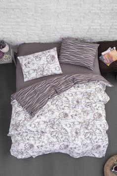 Євро комплект постільної білизни First Choice фланель Rozen lilac 200x220 m017456 фото