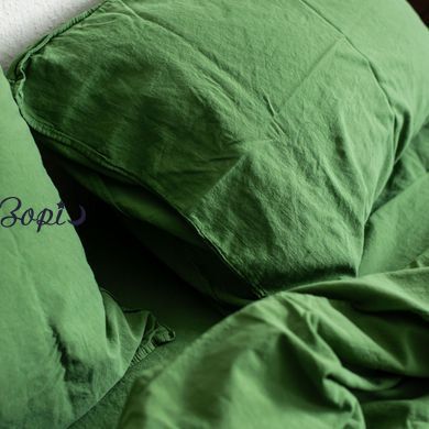 Постільна білизна із вареної бавовни La Modno GRASS GREEN зелений (трав'яний) сімейний 200319 фото