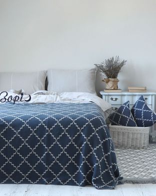 Плед 150x200 LA MODNO DIAMOND BLUEBERRY-BEIGE фіолетово-бежевий 200178 фото