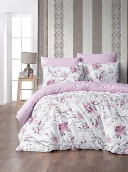 Євро комплект постільної білизни First Choice сатин Aqua серія Eva pink 200x220 m017540 фото