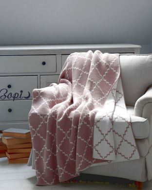 Плед 150x200 LA MODNO DIAMOND ROSE-ECRU рожево-бежевий 200260 фото