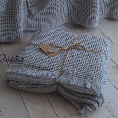 Покривало 220х240 LA MODNO PIKE STONEWASHED PEARL GRAY сіре 200388 фото