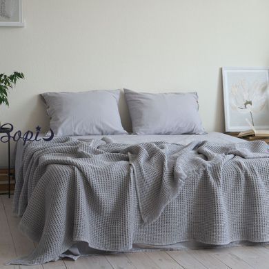 Покривало 220х240 LA MODNO PIKE STONEWASHED PEARL GRAY сіре 200388 фото