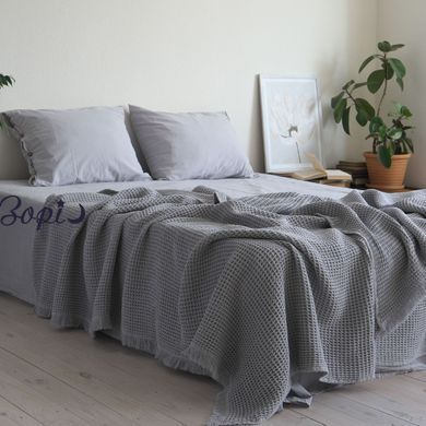 Покривало 220х240 LA MODNO PIKE STONEWASHED PEARL GRAY сіре 200388 фото