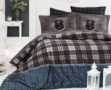 Сімейний комплект постільної білизни First Choice сатин люкс Doris kahve (brown) 2х160x220 m017865 фото