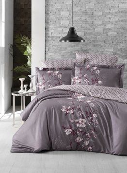 Сімейний комплект постільної білизни First Choice сатин люкс Evan lilac 2х160x220 m018004 фото