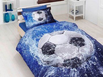 Півтораспальний комплект постільної білизни First Choice сатин 3d молодіжний Football 160x220 m015217 фото