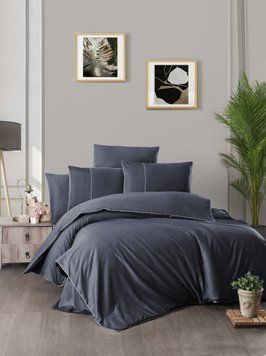 Євро комплект постільної білизни First Choice сатин де люкс Fantasy denim 200x220 m017511 фото