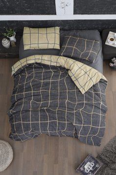 Євро комплект постільної білизни First Choice фланель Adonis grey 200x220 m017292 фото